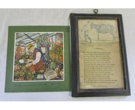 Print of John Jeffries water carrier of Louth by B Howlett 1786 & Colin Carr print