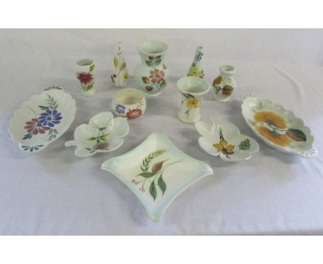 Assorted E Radford pottery vases and dishes