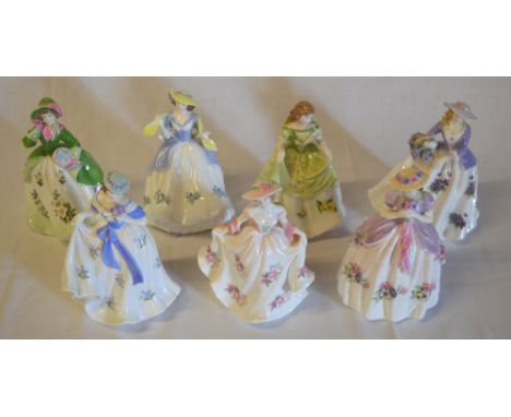 7 Royal Worcester 'Sweet' lady figures