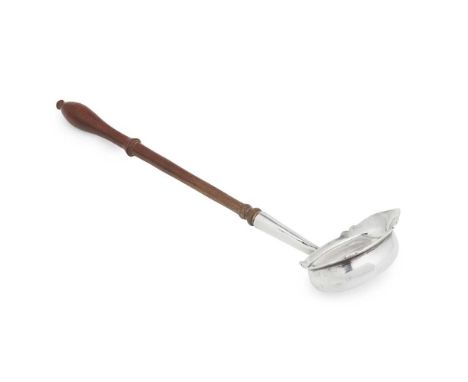 CANONGATE - A SCOTTISH PROVINCIAL PUNCH LADLE COLIN MITCHELL marked CM, stag's head, CM, the bowl of oval outline, the everte