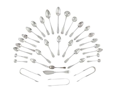 A COLLECTION OF SCOTTISH PROVINCIAL FLATWARE DUMFRIES, DUNDEE, ELGIN, PAISLEY, PERTH to include various makers and marks, a F