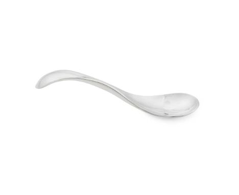 § A MODERN SPOON GRAHAM STEWART, EDINBURGH 2005 of hourglass outline with a planished finishDimensions:21cm long, 6.4oz