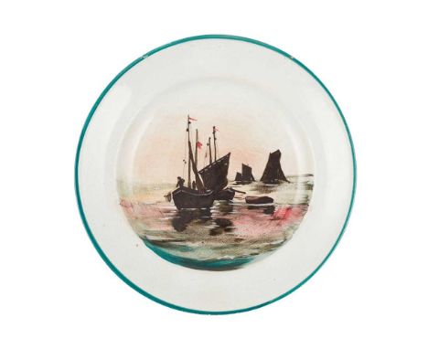 A WEMYSS WARE PLATE 'FIFIES' PLATE, CIRCA 1900 impressed WEMYSS WARE / R.H &amp; S, printed T. Goode &amp; Co retailer's mark