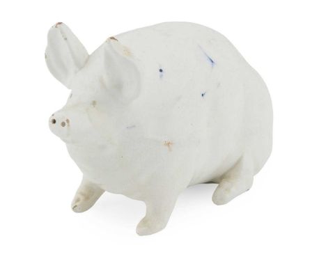 A SMALL WEMYSS WARE PIG EARLY 20TH CENTURY white glazed, impressed WEMYSS WARE / R. H. &amp; S.Dimensions:16cm long