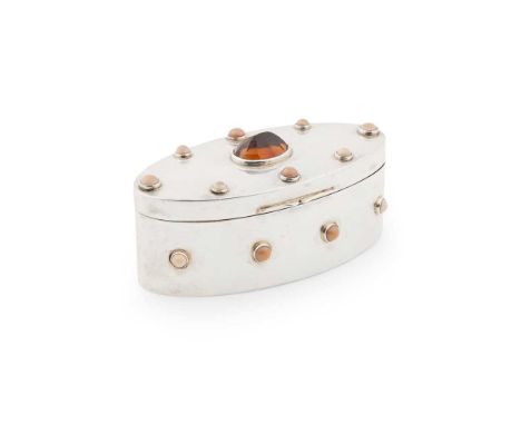 BALLATER – A SCOTTISH PROVINCIAL TABLE SNUFF BOX WILLIAM ROBB  marked ROBB/ BALLATER, Edinburgh 1906, of straight-sided oval 