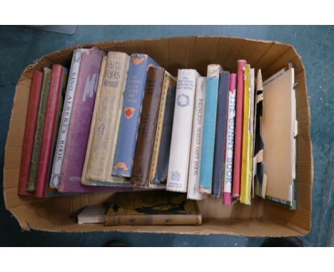 Box of books and vintage children's books