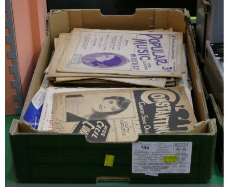 Box of sheet music
