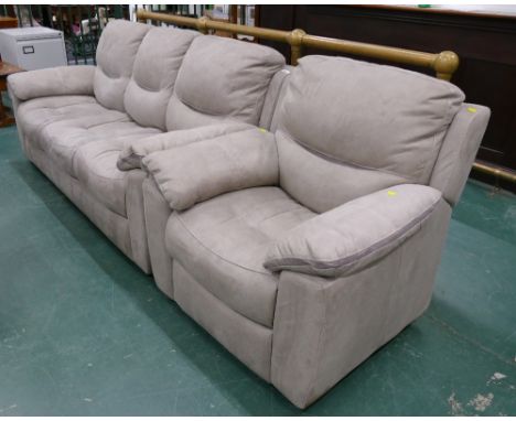 Three seater settee and armchair