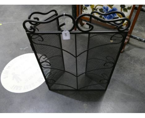 Folding metal firescreen