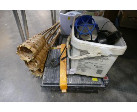 Tile cutter, lighting, bamboo garden lanterns