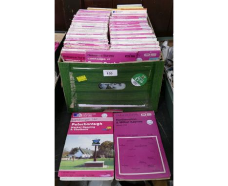 Box of Ordnance Survey maps