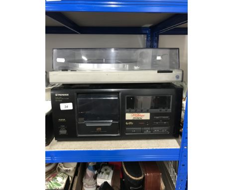 PIONEER 25 DISC PLAYER & PANASONIC RECORD DECK