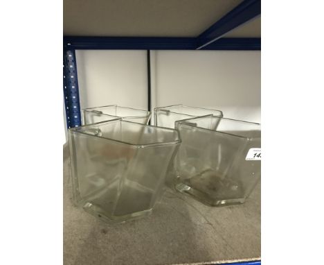 4 VINTAGE GLASS JUGS