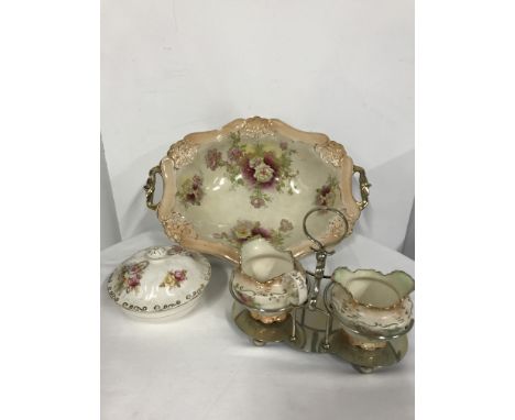 BOX OF VINTAGE LIGHT SHADES AND WARE