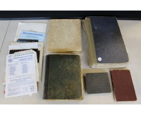FOOTBALL AUTOGRAPHS - a huge collection of footballers autographs within scrapbooks from the 1950/60s.  Includes Manchester C