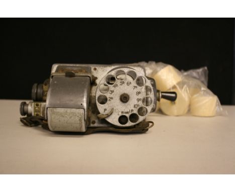 BUS TICKET MACHINE - a vintage 1950s (pre decimal) bus ticket machine to include a bag of rolls. Ink in need of replacing.