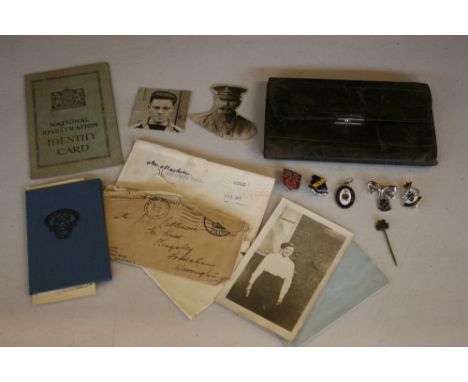BRITISH LEGION - J. LITTLEMORE - a selection of items belonging to James T. Littlemore including enamel pin badges, photograp