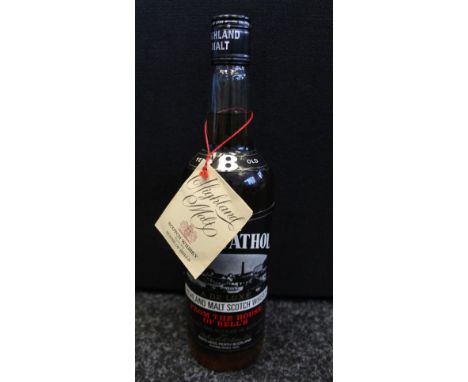 WHISKEY - a bottle of 8 year old The Blairathol a de luxe Highland Malt Scotch Whiskey from the House of Bells. Cap sealed an