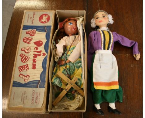 PELHAM PUPPET - a boxed Pelham puppet of a gypsy girl and a second puppet of a female figure.