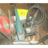 MIKITA ANGLE GRINDER, METABO ANGLE GRINDER W/ GRINDING AND STRIPPING WHEELS