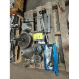 LOT OF (2) PALLETS OF CHUCK JAWS, CENTERS, ETC. (AND ONE HALF PALLET)