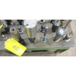 LOT OF (6) CAT40 TOOL HOLDERS W/ CUTTING ATTACHMENTS