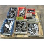 PALLET OF MACHINE SCREWS, HOLD DOWNS, CHUCK JAWS, ETC.