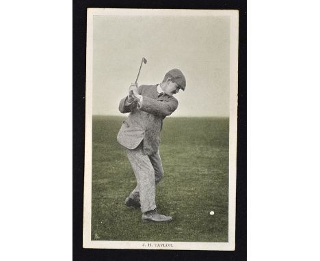 J.H Taylor 6x Open Golf Champion postcard c.1900 - published by Raphael Tuck & Sons "In the Open" Champion Golfers postcard s