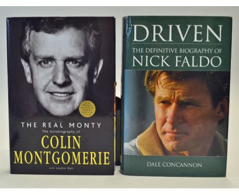 Golfing signed biographies to incl "Driven-Nick Faldo" 1st ed 2001 signed by Nick Faldo to the first title page slight bruisi