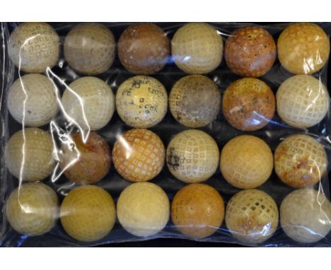 24x various recess and square mesh dimple golf balls - mostly Dunlop and some anonymous - all used and mixed condition