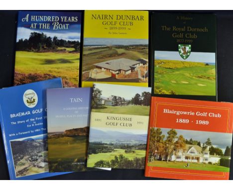 Scottish Golf Club Centenary books-from the Highland regions to incl  "A History of The Royal Dornoch Golf Club 1877-1999" co