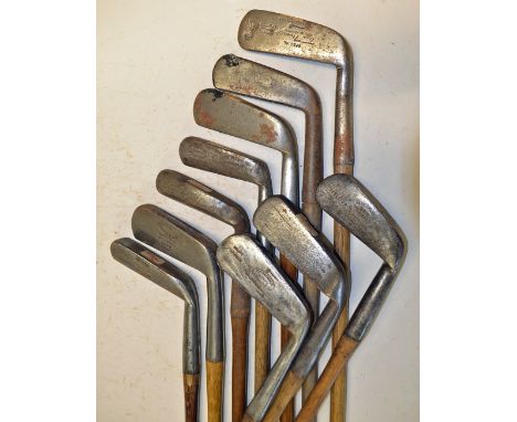 10x assorted putters to incl Tom Morris/Tom Stewart wry neck with Tom Morris portrait, 2x Tom Stewart incl wide flanged model
