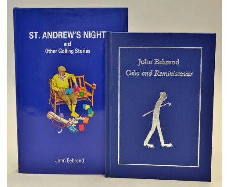 Behrend, John - "Odes and Reminiscences"  publ'd 2003  signed by the author to the first title page ltd ed no. 216/400 and-"S