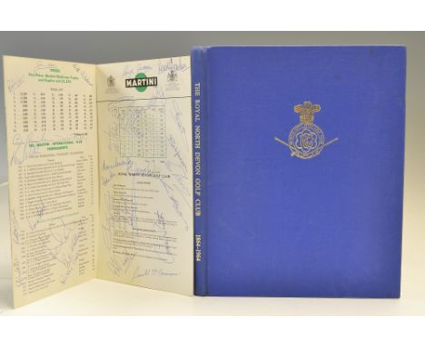 Royal North Devon History and signed 1975 Martini International Golf Programme - "A Centenary Anthology 1864-1964" published 