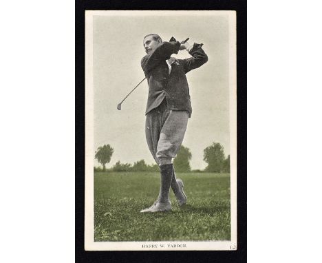 Harry Vardon 6x Open Golf Champion postcard c.1903 - (by Beldham) published by Raphael Tuck & Sons "In the Open" Champion Gol