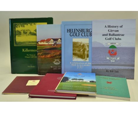 Scottish Golf Club Centenary Books - mostly western region to incl "East Kilbride Golf Club 1900-2000" signed by the author B