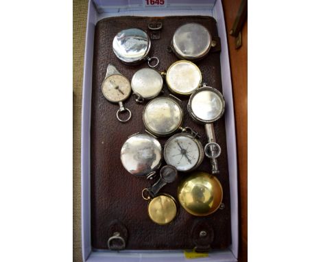 A World War I period leather map holder inscribed 'H C Blogg, Ryl East Kent Mtd Rfls'; together with a collection of pocket c