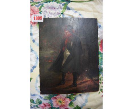 European School, Napoleon, unsigned, oil on chamfered oak panel, 20.5 x 16.5cm, unframed.
