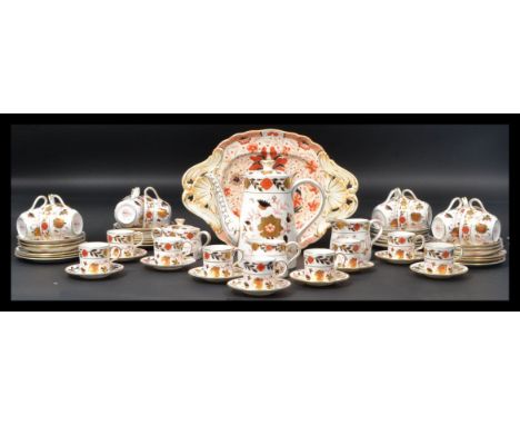 A good 20th century&nbsp; Royal Crown Derby Imari pattern china tea &amp; Coffee service comprising tea cups, coffee cabs, sa