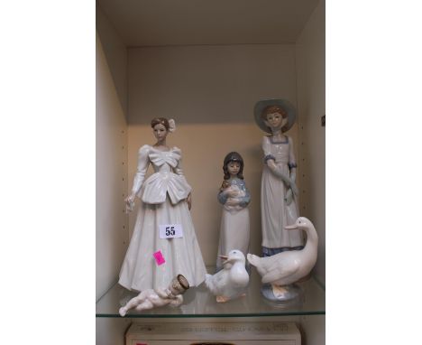 Collection of assorted Nao figures inc. Ladies, Baby Jesus etc (6) 