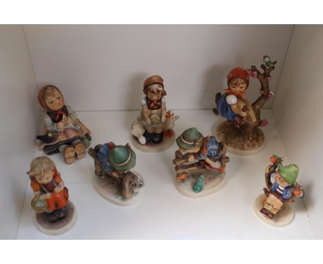 Collection of 7 Hummel figures to include Apple Tree boy, Spring Blossom girl etc 