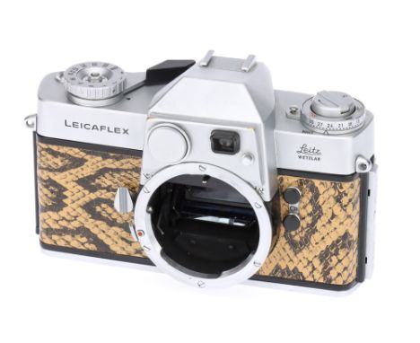 A Leica Leicaflex 35mm SLR Camera, chrome, serial no. 1127138, body G-VG, shutter working, meter untested, in aftermarket lea