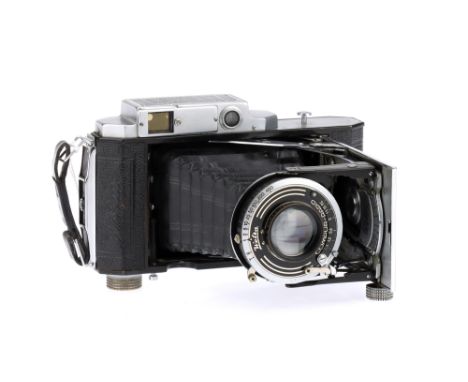 A Welta Weltur 6x9 Rangefinder Camera chrome, with Schneider Xenar 3.8/105mm lens, body, G-VG, shutter working, lens, G-VG, s