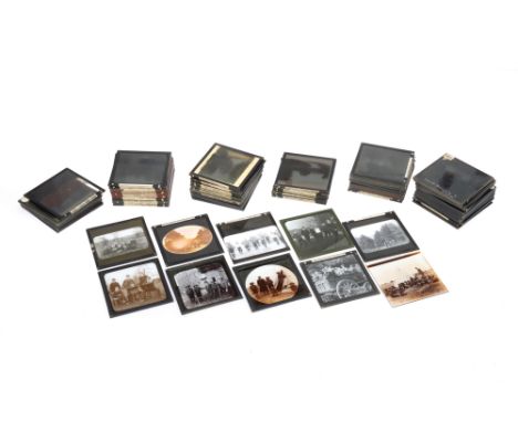A Range of Magic Lantern Slides, to contain a range of approx. 60 magic lantern slides, concerning French town scenes &amp; b