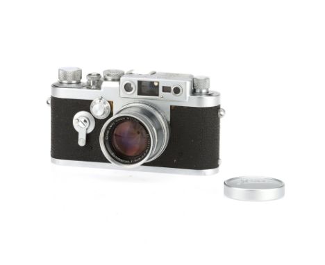 A Leitz Leica IIIg 35mm Rangefinder Camera, chrome, serial no.904104, c.1957, shutter working, slow speeds inaccurate, rangef