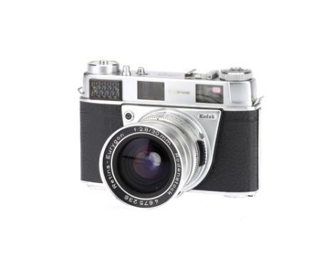 A Kodak Retina IIIs 35mm Rangefinder Camera, chrome, shutter working, rangefinder patch bright & clear, with Rodenstock Retin