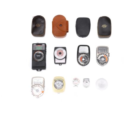 A Mixed Selection of Light Meters, from makers including Weston, Varia, Gossen, &amp; more,