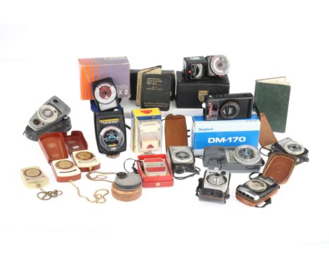 A Good Selection of Photographic Light Meters, from makers including Gossen, Zeiss Ikon, Spectra, &amp; many others,