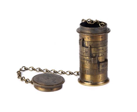 A Watkins Exposure Meter, English, late 19th century, in brass with some original lacquer, by R Field &amp; Son, Birmingham, 