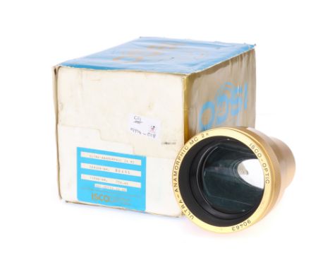 An Isco-Optic Ultra-Anamorphic MC Projection Lens serial no. 90463, 2x expansion, body G, elements F, some fungus, with polys